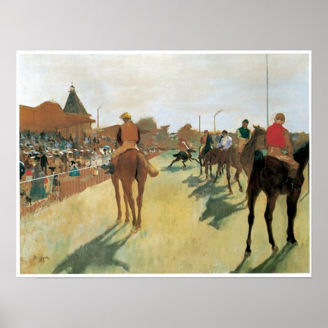 Race Horses Before the Stands, Degas Poster (Front)