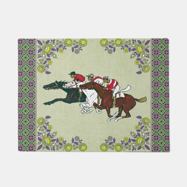 Race Horses Doormat (Front)