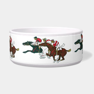 Race Horses Pet Bowl