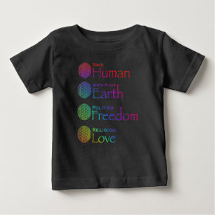 Race: Human Birthplace: Earth Politics: Freedom B Baby T-Shirt
