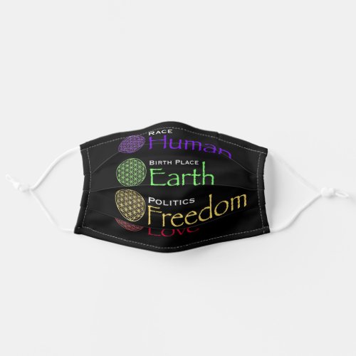 Race Human Birthplace Earth Politics Freedom Re Adult Cloth Face Mask