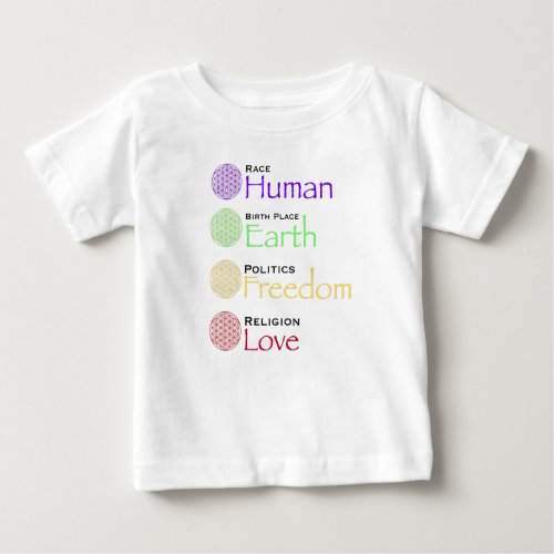 Race Human Birthplace Earth Politics Freedom Re Baby T_Shirt