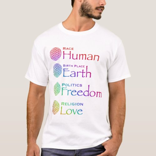 Race Human Birthplace Earth Politics Freedom Re T_Shirt