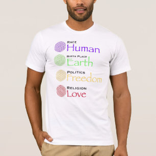 Race: Human Birthplace: Earth Politics: Freedom Re T-Shirt