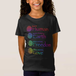 Race: Human Birthplace: Earth Politics: Freedom T T-Shirt