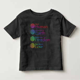 Race: Human Birthplace: Earth Politics: Freedom   Toddler T-shirt