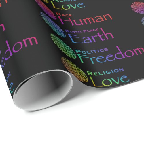 Race Human Birthplace Earth Politics Freedom    Wrapping Paper