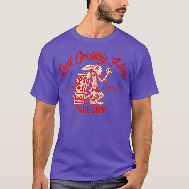 Race Junkie - RED COUNTRY HARE Race Shop - RCH T-Shirt (Front)