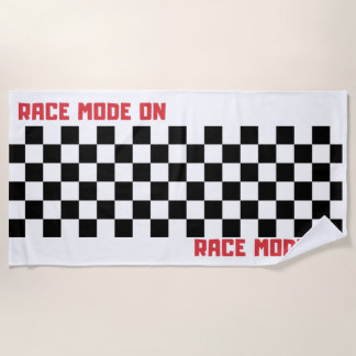 Race mode beach towel