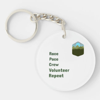 Race Pace Crew Volunteer Repeat Keychain
