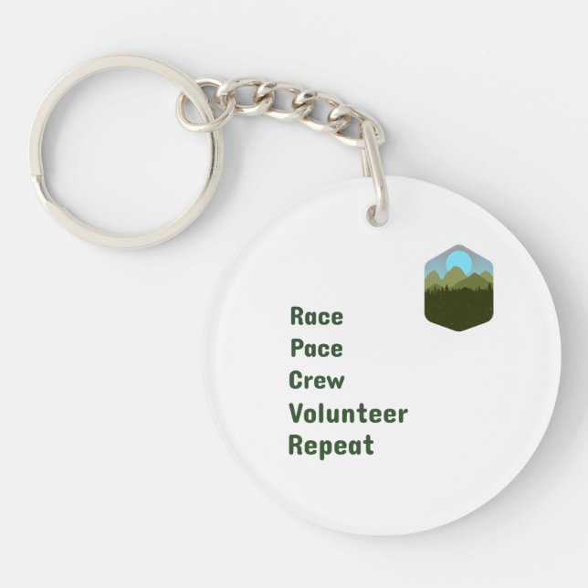 Race Pace Crew Volunteer Repeat Keychain (Front)