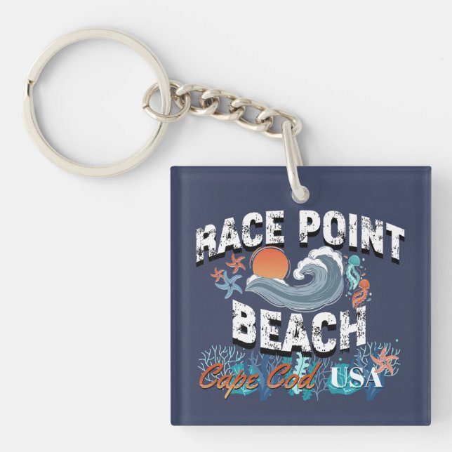 Race Point Beach, Cape Cod, Massachusetts Keychain (Front)