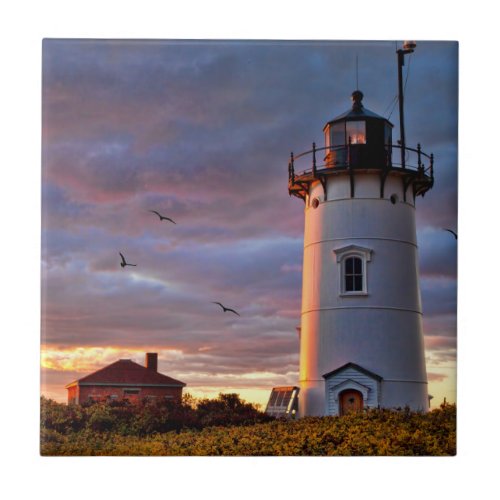 Race Point Lighthouse Ceramic Tile