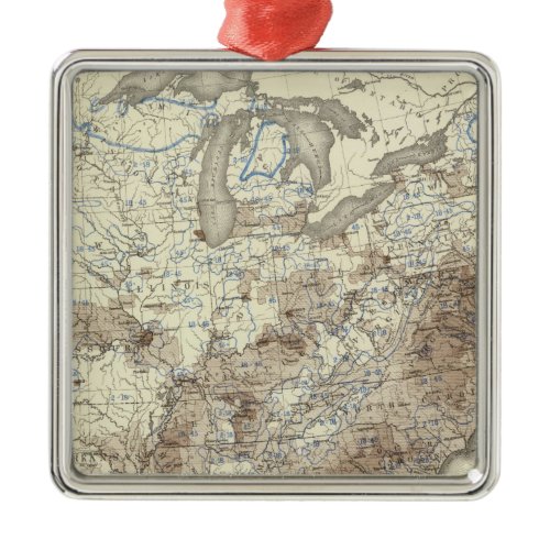 Race Population Density 1870 Metal Ornament