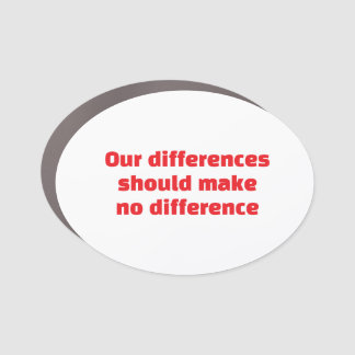 Race relation and human equality car magnet