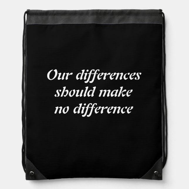 Race relation and human equality drawstring bag (Front)