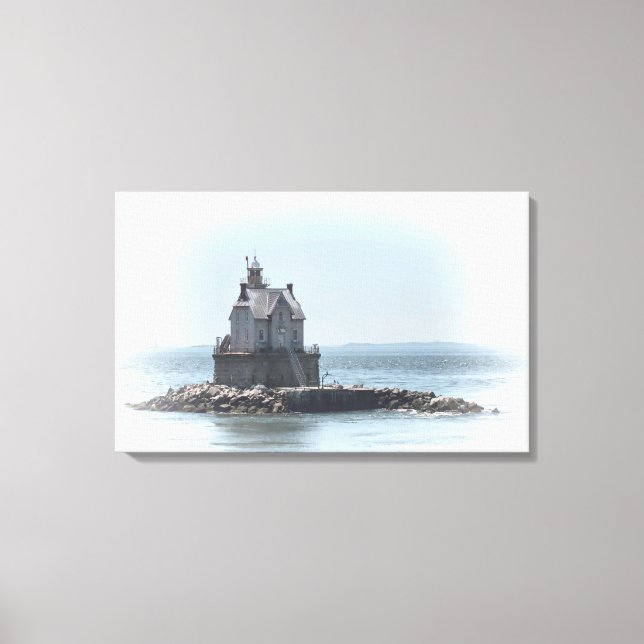 Race Rock Lighthouse - In A Lighter Tone Canvas Print (Front)