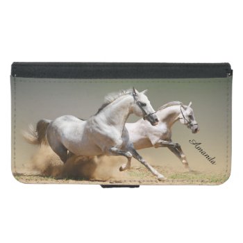 Race The Wind Horses And Monogram Name - Galaxy S5 Samsung Galaxy S5 Wallet Case by iPadGear at Zazzle