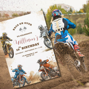 Race Theme Kids Birthday Invitation