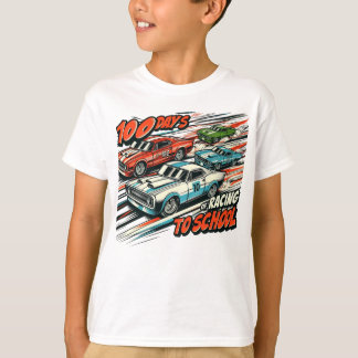 Race to 100 Days Of Racing To School Racing T-Shirt