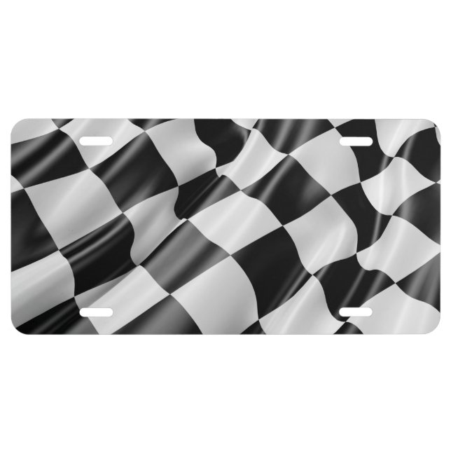 Race Track Flag License Plate (Front)