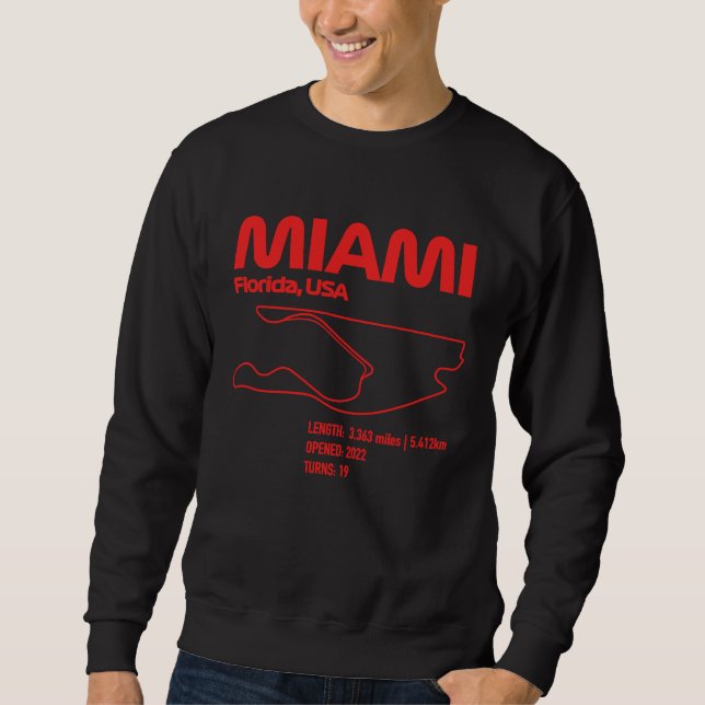 Race Track in Miami Formula Racing Circuits Sport Sweatshirt (Front)