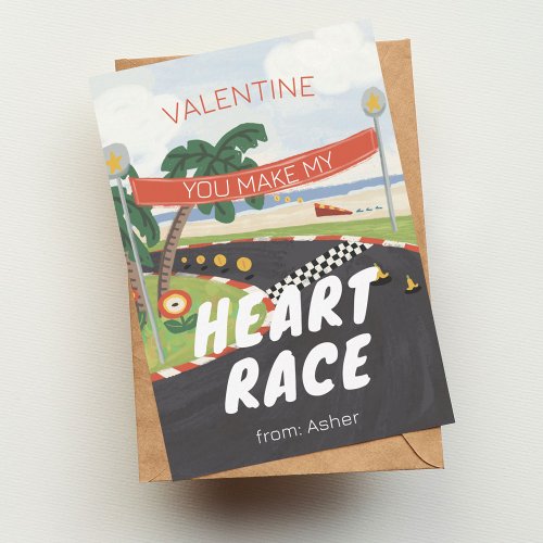 Race Track Valentine Invitation