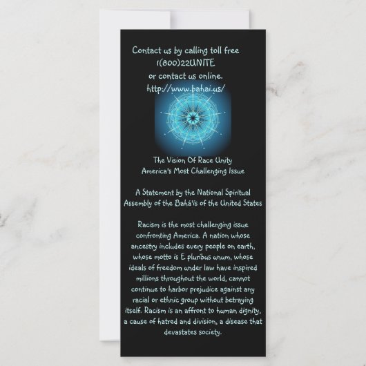 Race Unity Quote (Back)