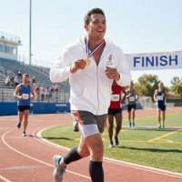 Race Walker Athlete Sports Runner in Motion