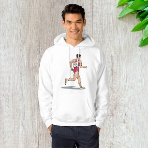 Race Walker Athlete Sports Runner in Motion  Hoodie