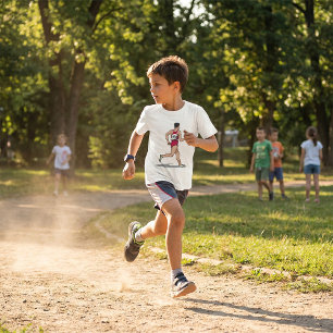 Race Walker Athlete Sports Runner in Motion  T-Shirt