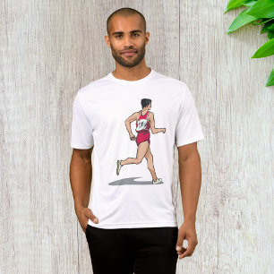 Race Walker Athlete Sports Runner in Motion  T-Shirt