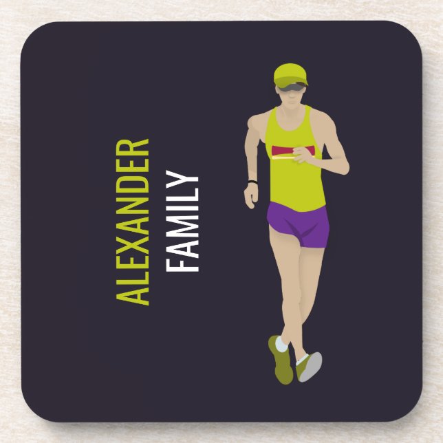 Race Walking Beverage Coaster (Front)