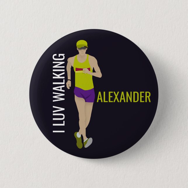 Race Walking Button (Front)