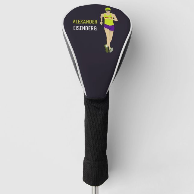 Race Walking Golf Head Cover (Front)