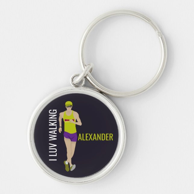 Race Walking Keychain (Front)