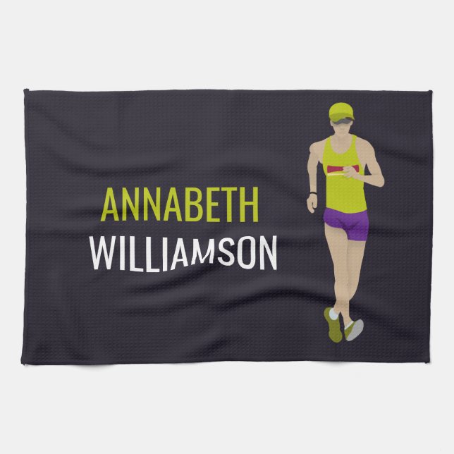 Race Walking Kitchen Towel (Horizontal)