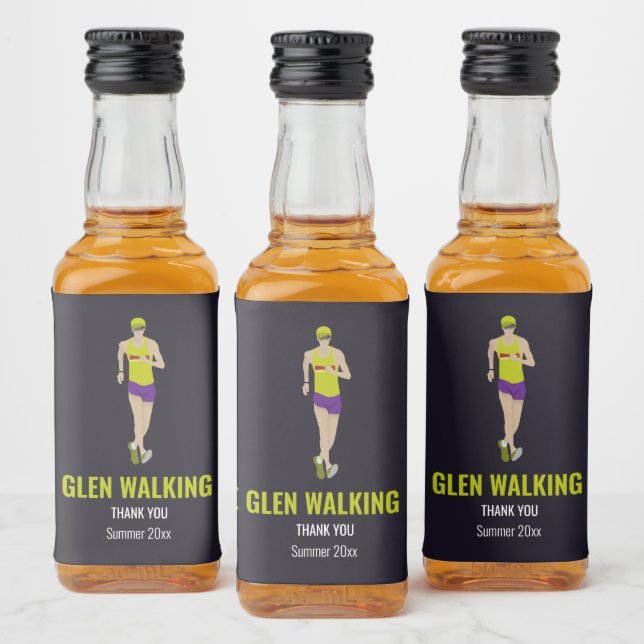 Race Walking Liquor Bottle Label (Bottles)