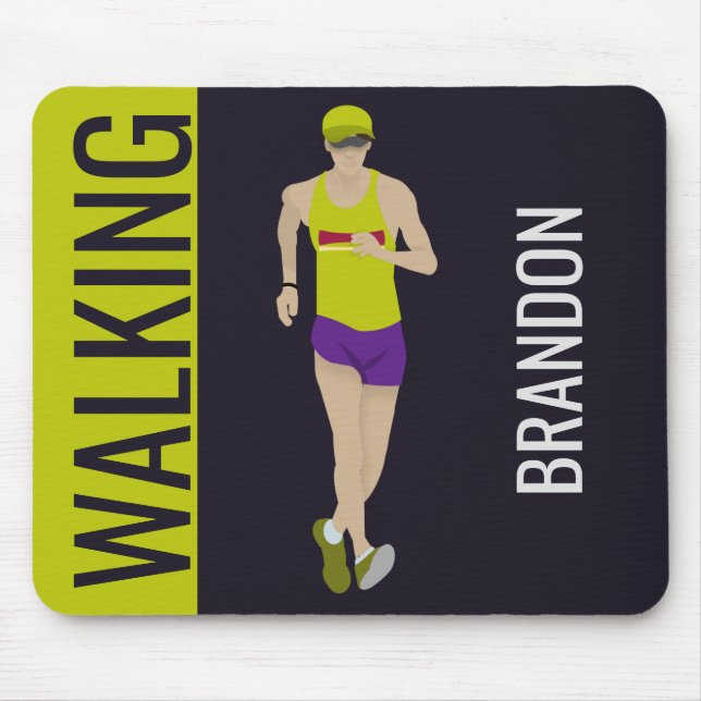 Race Walking Mouse Pad (Front)