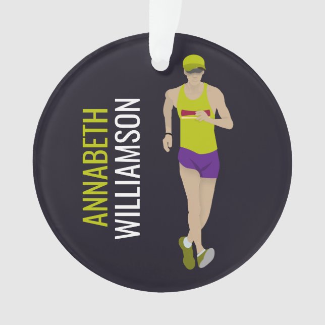 Race Walking Ornament (Front)