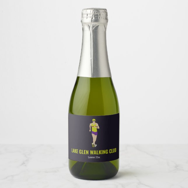 Race Walking Sparkling Wine Label (Front)