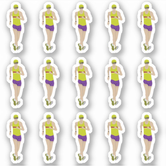Race Walking Sticker (Front)