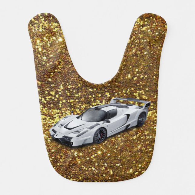 Racecar Baby Bib (Front)