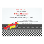 Race Car Racecar Brithday Boys Birthday Invitation | Zazzle