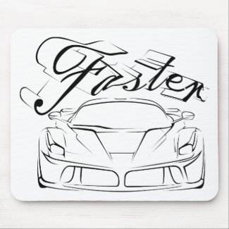 Racecar in tribals mouse pad