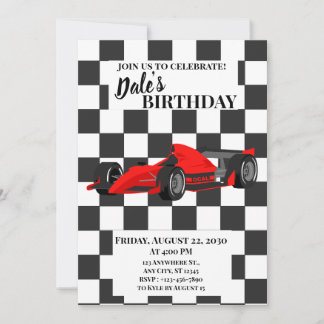 Racecar Invitation