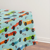 Racecar pattern car birthday party tablecloth