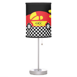 Racecar room table lamp