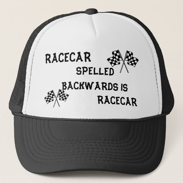 RACECAR SPELLED BACKWARDS HAT (Front)
