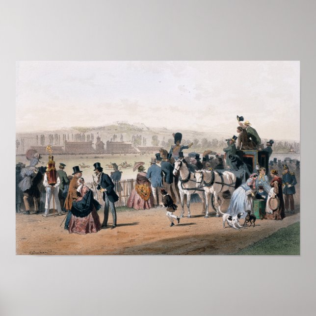 Racecourse at the Bois de Boulogne Poster (Front)